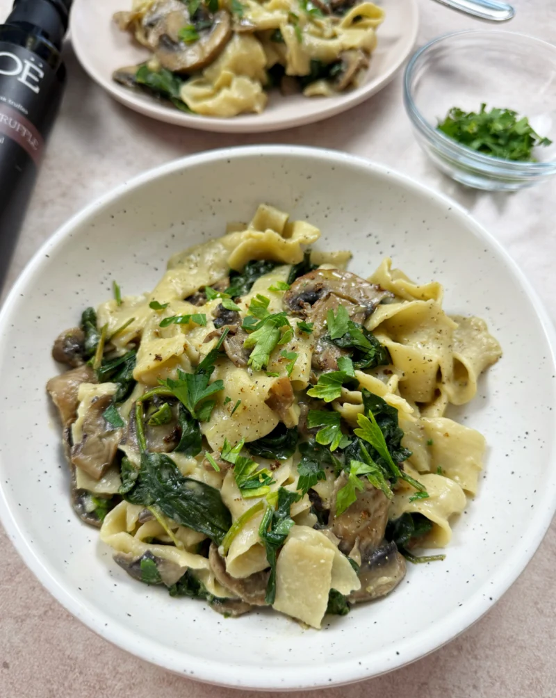 Mushroom &amp; Spinach Pappardelle by The Taste of Montreal - FoodSocial
